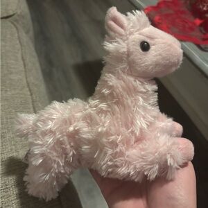 🌸 Aurora Bubblegum Pink Fluffy Llama Plush